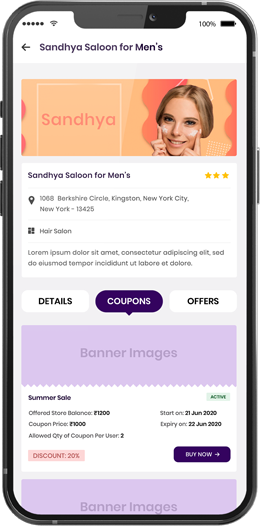 Pocketo App Coupons Screen