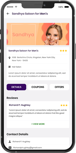 Pocketo App Business Details Screen